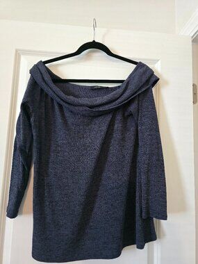 Off the shoulder 3/4 sleeve sweater